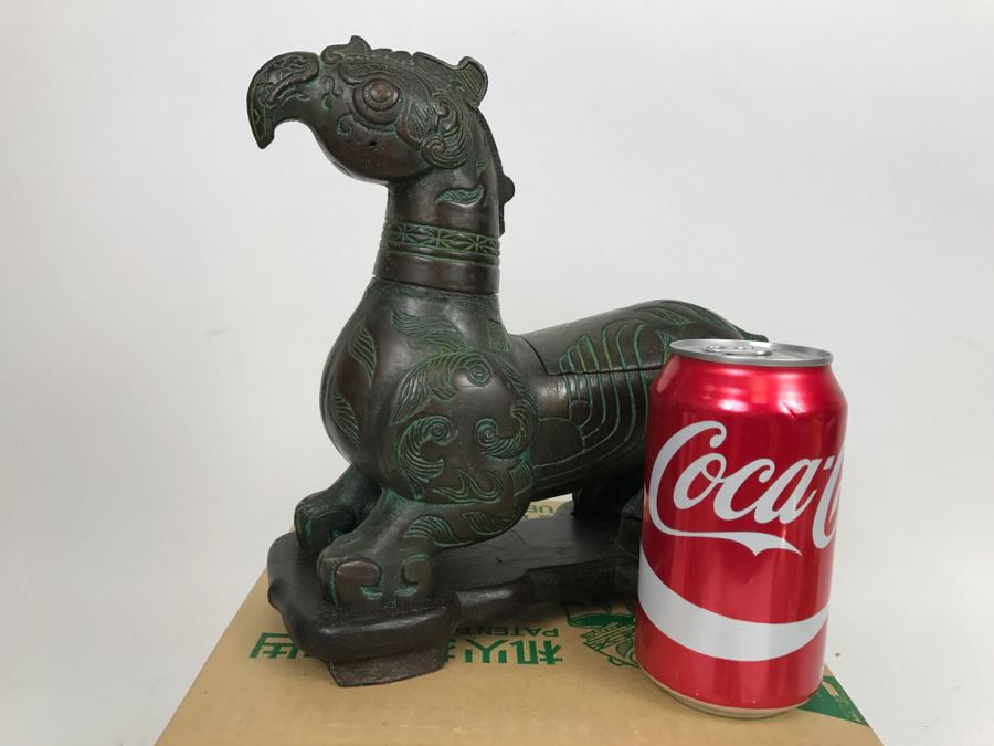 VERY COOL - Dual Purpose Lighter With Teak Cigarette Holder Chinese Reproduction Of A Warring States Dynasty Container Getz Bros By Legacy Line With Original Box [Photo 10]