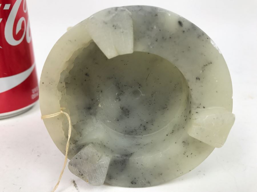 Vintage Chinese Soapstone Relief Carving Of Vase [Photo 16]