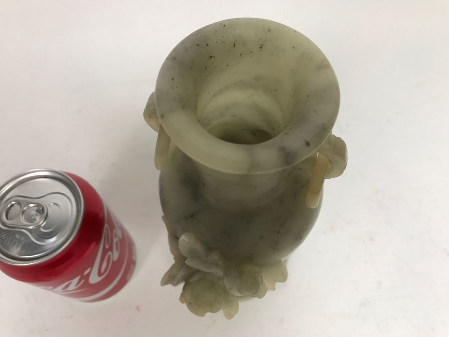 Vintage Chinese Soapstone Relief Carving Of Vase [Photo 12]