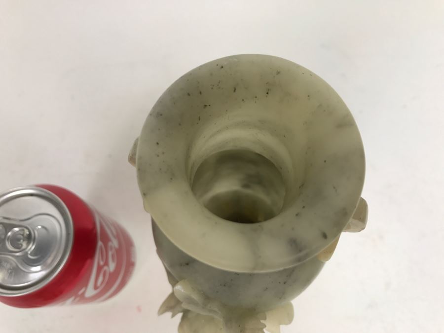 Vintage Chinese Soapstone Relief Carving Of Vase [Photo 14]