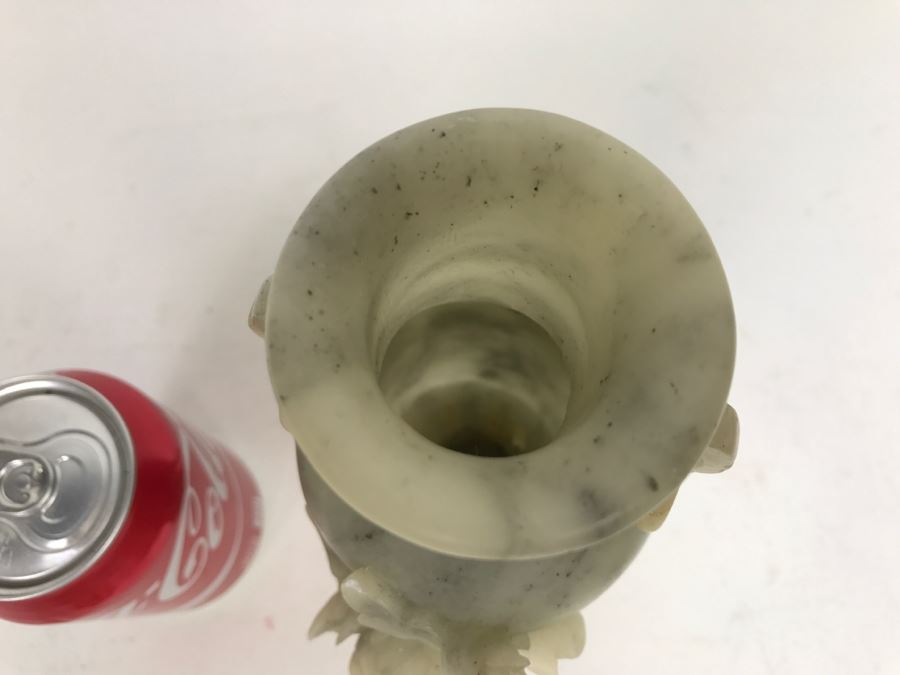 Vintage Chinese Soapstone Relief Carving Of Vase [Photo 13]