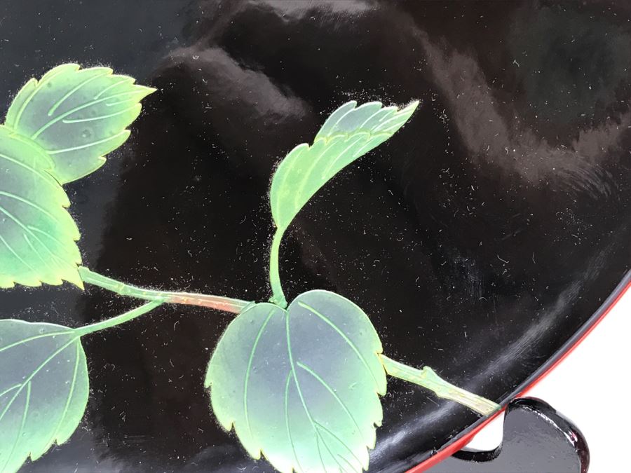 Bembo Okinawa Japanese Lacquer Hibuscus Large Plate Best Lacquerware In Far East [Photo 6]