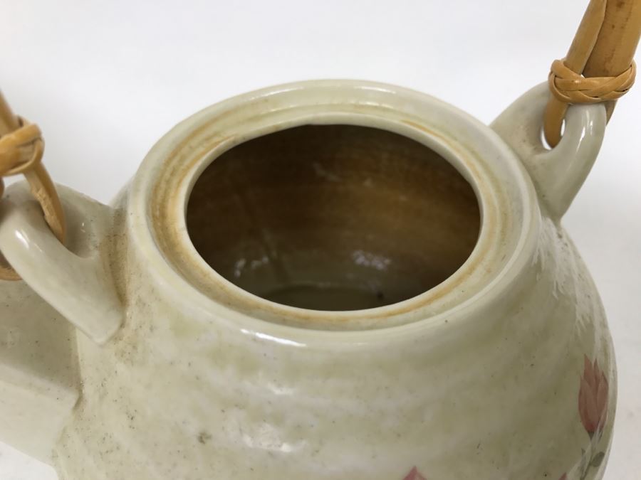 Vintage ~28 Piece Japanese Hand Painted White Glaze Pottery Signed China Tea Set [Photo 29]