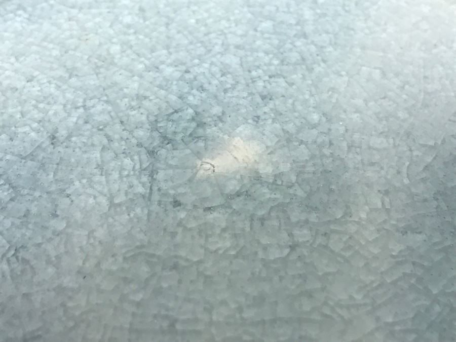 Large Japanese Light Blue Glaze Floral Arrangement Planter [Photo 14]