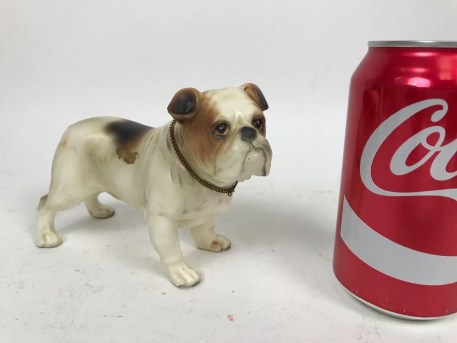 Hand Painted Bulldog Figurine Possibly Japanese Label Was Removed