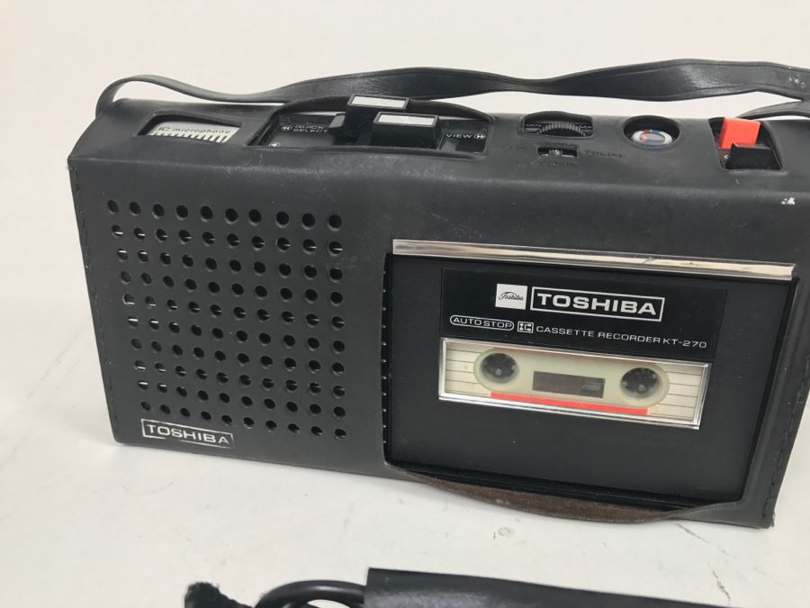 Toshiba Cassette Recorder KT-270D With Original Box And Cassette Tapes [Photo 7]