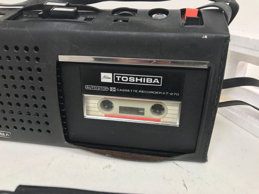 Toshiba Cassette Recorder KT-270D With Original Box And Cassette Tapes [Photo 8]