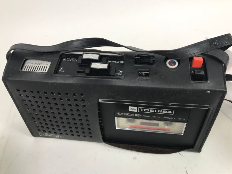 Toshiba Cassette Recorder KT-270D With Original Box And Cassette Tapes [Photo 9]