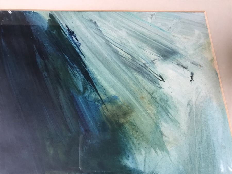 Vintage 1969 EARLY ORIGINAL Modernist Abstract Chinese Painting On Paper By John Way Aka Wei Letang (1921 - 2012) - 30' X 24' [Photo 14]