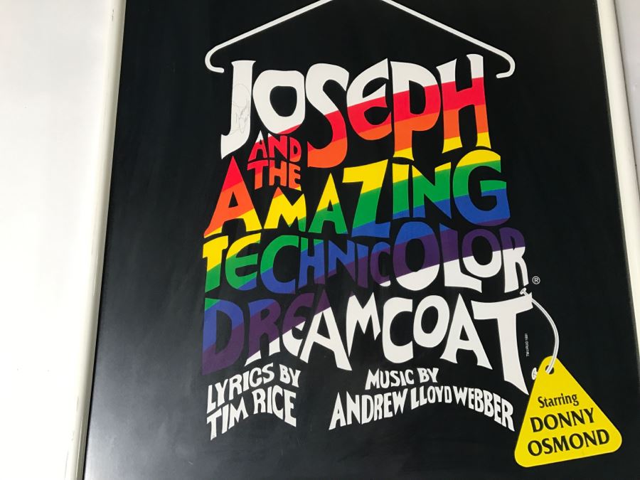 Joseph And The Amazing Technicolor Dreamcoat Andrew Lloyd Webber Framed Poster Signed By Donny Osmond [Photo 6]