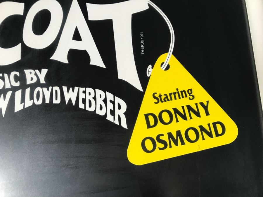 Joseph And The Amazing Technicolor Dreamcoat Andrew Lloyd Webber Framed Poster Signed By Donny Osmond [Photo 5]