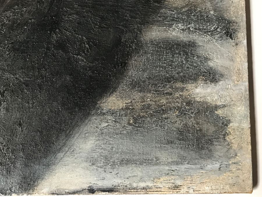 Vintage 1964 EARLY ORIGINAL Modernist Abstract Chinese Oil On Canvas Painting By John Way Aka Wei Letang (1921 - 2012) - 29' X 23' [Photo 16]