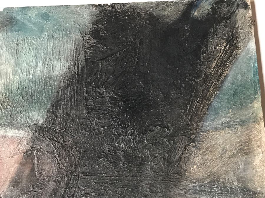 Vintage 1964 EARLY ORIGINAL Modernist Abstract Chinese Oil On Canvas Painting By John Way Aka Wei Letang (1921 - 2012) - 29' X 23' [Photo 14]