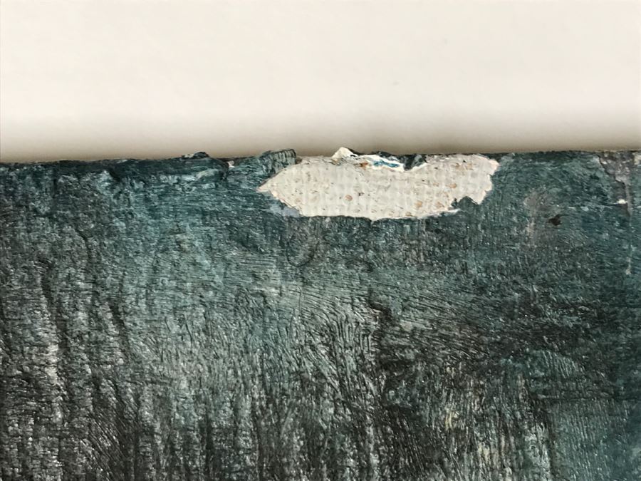 Vintage 1964 EARLY ORIGINAL Modernist Abstract Chinese Oil On Canvas Painting By John Way Aka Wei Letang (1921 - 2012) - 29' X 23' [Photo 10]