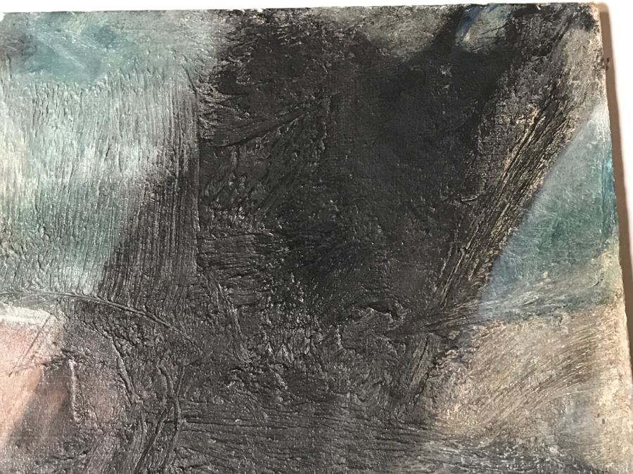 Vintage 1964 EARLY ORIGINAL Modernist Abstract Chinese Oil On Canvas Painting By John Way Aka Wei Letang (1921 - 2012) - 29' X 23' [Photo 15]