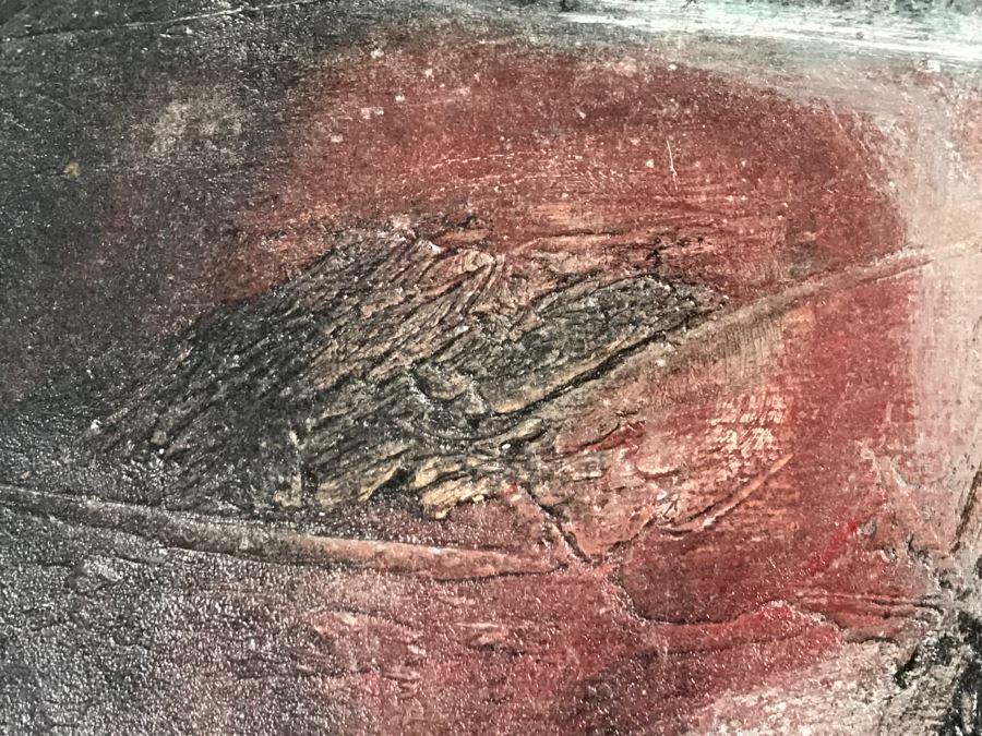 Vintage 1964 EARLY ORIGINAL Modernist Abstract Chinese Oil On Canvas Painting By John Way Aka Wei Letang (1921 - 2012) - 29' X 23' [Photo 9]