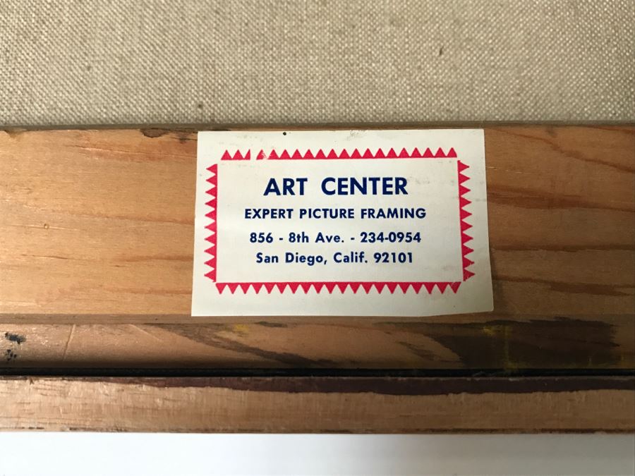 Vintage 1964 EARLY ORIGINAL Modernist Chinese Oil On Canvas Painting RARE Portrait By John Way Aka Wei Letang (1921 - 2012) - 13' x 19' [Photo 15]