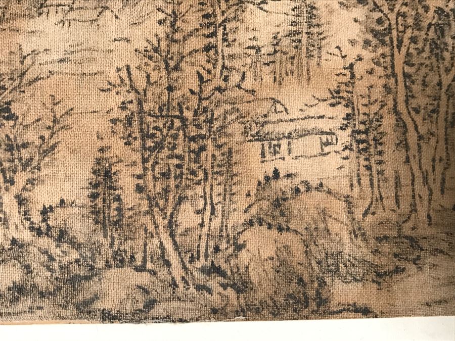 HUGE Collection Of 10 ORIGINAL Chinese Paintings In Embroidered Silk Album Stored Within A Rosewood Presentation Box - See All Photos [Photo 162]