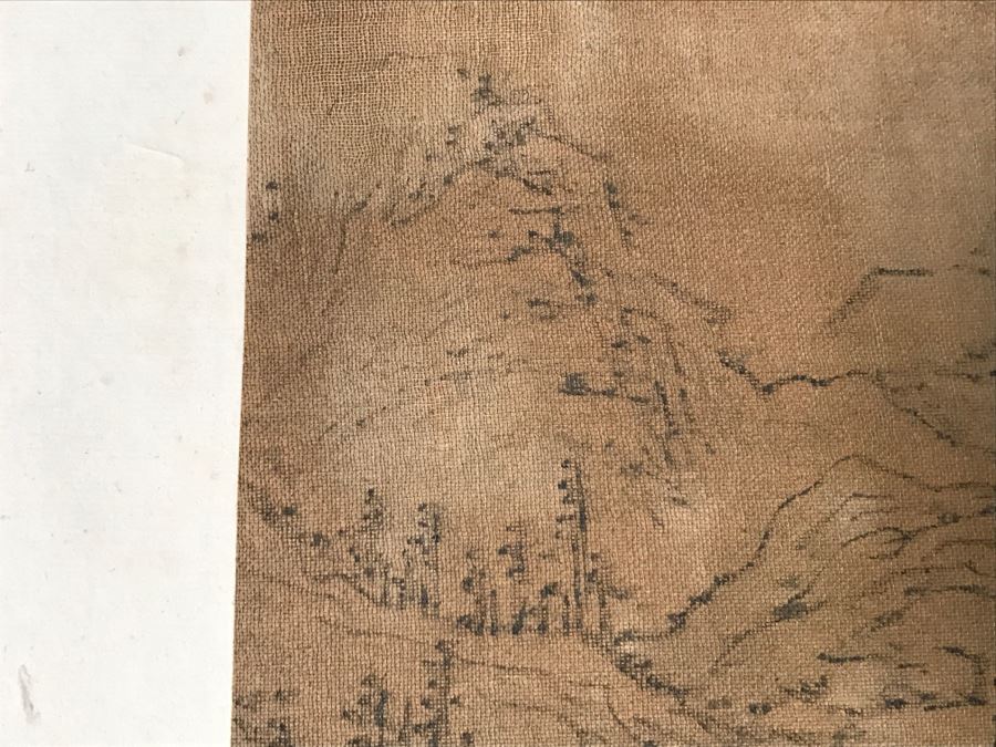 HUGE Collection Of 10 ORIGINAL Chinese Paintings In Embroidered Silk Album Stored Within A Rosewood Presentation Box - See All Photos [Photo 87]