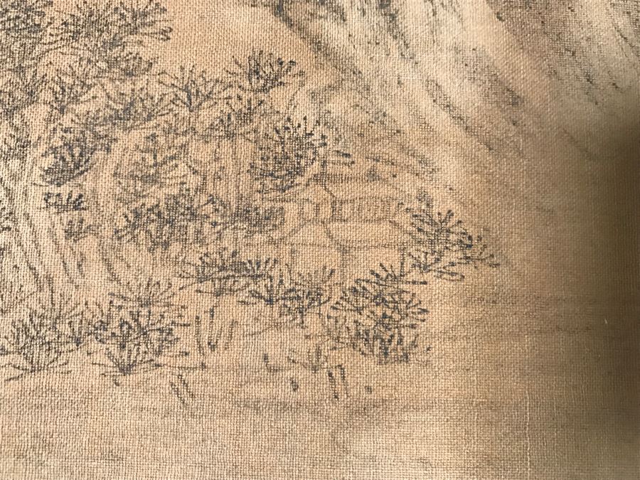 HUGE Collection Of 10 ORIGINAL Chinese Paintings In Embroidered Silk Album Stored Within A Rosewood Presentation Box - See All Photos [Photo 61]