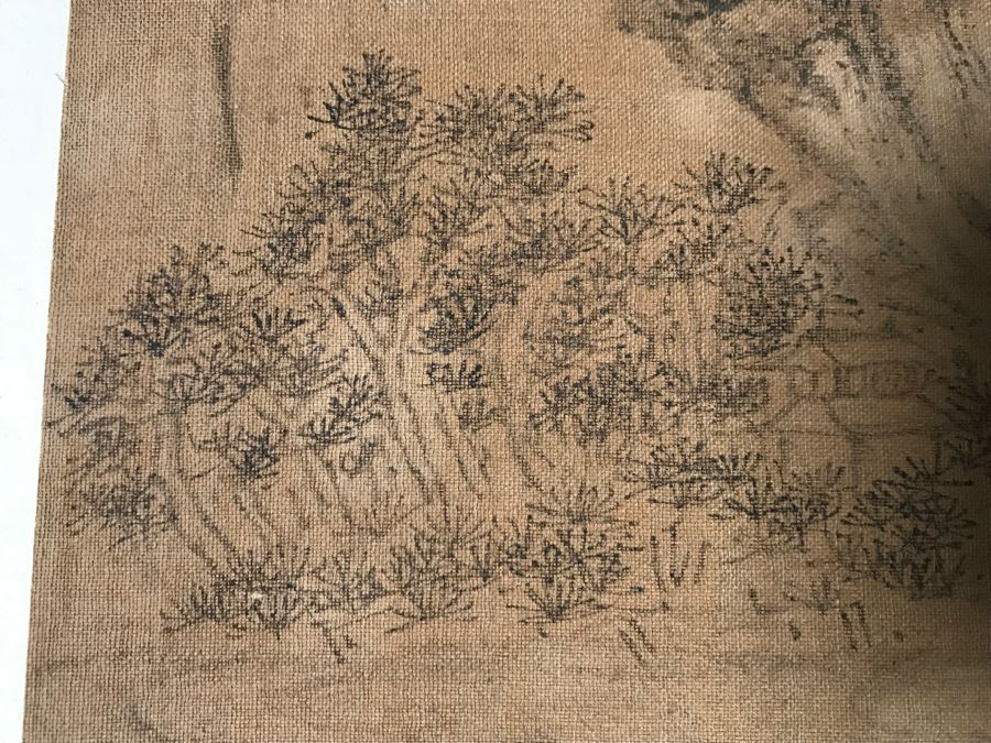 HUGE Collection Of 10 ORIGINAL Chinese Paintings In Embroidered Silk Album Stored Within A Rosewood Presentation Box - See All Photos [Photo 60]