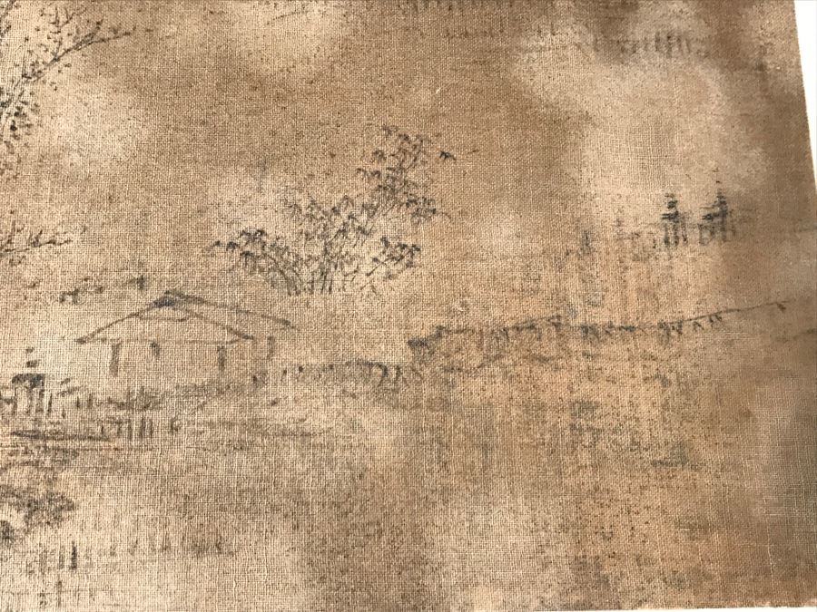 HUGE Collection Of 10 ORIGINAL Chinese Paintings In Embroidered Silk Album Stored Within A Rosewood Presentation Box - See All Photos [Photo 140]