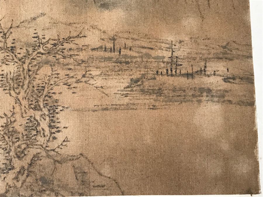 HUGE Collection Of 10 ORIGINAL Chinese Paintings In Embroidered Silk Album Stored Within A Rosewood Presentation Box - See All Photos [Photo 47]