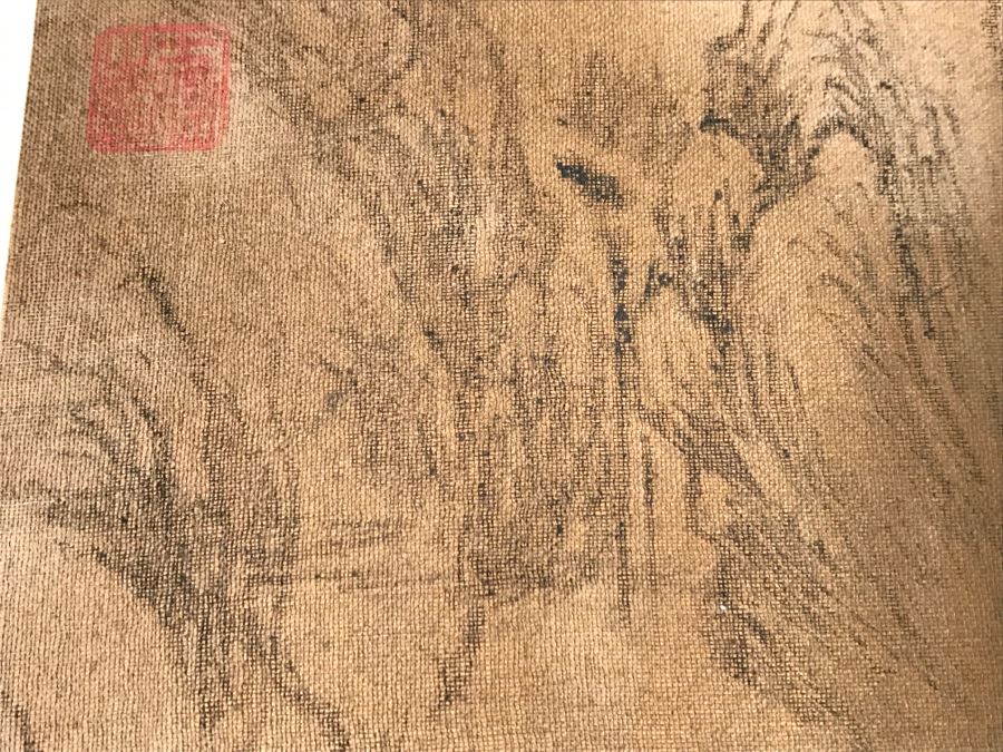 HUGE Collection Of 10 ORIGINAL Chinese Paintings In Embroidered Silk Album Stored Within A Rosewood Presentation Box - See All Photos [Photo 100]