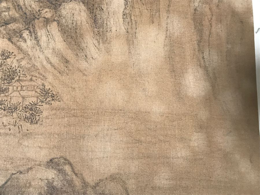 HUGE Collection Of 10 ORIGINAL Chinese Paintings In Embroidered Silk Album Stored Within A Rosewood Presentation Box - See All Photos [Photo 58]