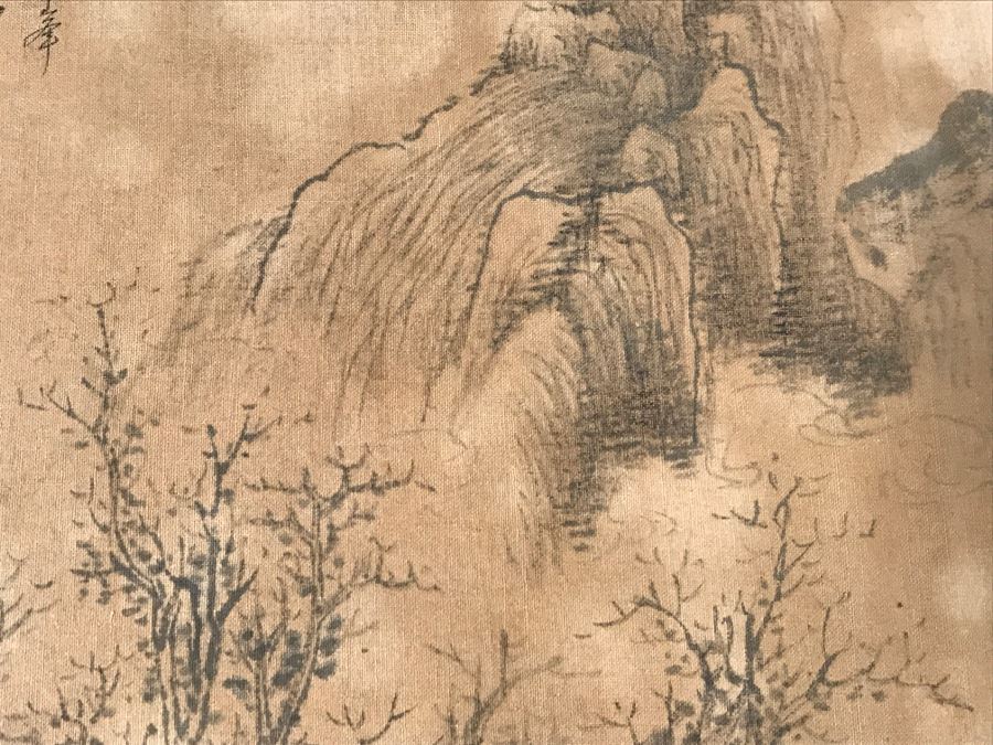 HUGE Collection Of 10 ORIGINAL Chinese Paintings In Embroidered Silk Album Stored Within A Rosewood Presentation Box - See All Photos [Photo 80]