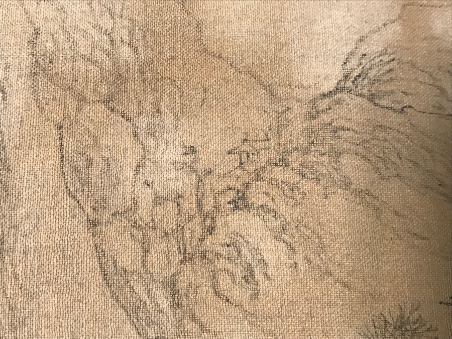 HUGE Collection Of 10 ORIGINAL Chinese Paintings In Embroidered Silk Album Stored Within A Rosewood Presentation Box - See All Photos [Photo 102]