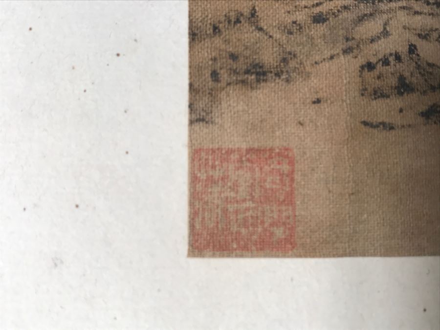 HUGE Collection Of 10 ORIGINAL Chinese Paintings In Embroidered Silk Album Stored Within A Rosewood Presentation Box - See All Photos [Photo 155]