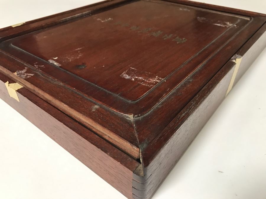 HUGE Collection Of 10 ORIGINAL Chinese Paintings In Embroidered Silk Album Stored Within A Rosewood Presentation Box - See All Photos [Photo 19]