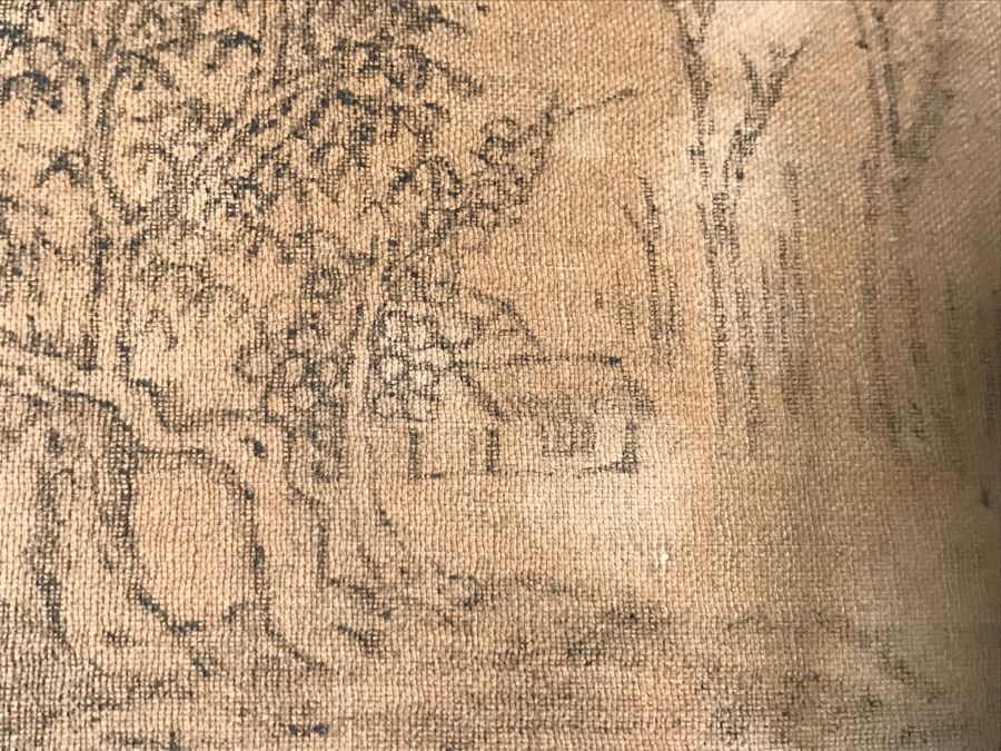 HUGE Collection Of 10 ORIGINAL Chinese Paintings In Embroidered Silk Album Stored Within A Rosewood Presentation Box - See All Photos [Photo 105]