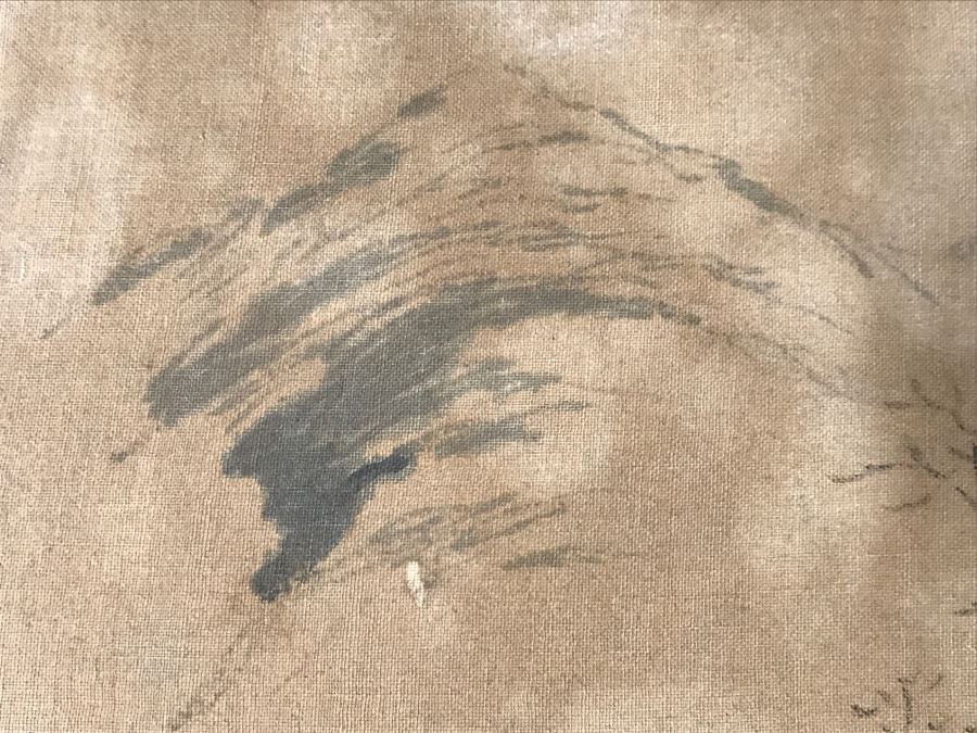 HUGE Collection Of 10 ORIGINAL Chinese Paintings In Embroidered Silk Album Stored Within A Rosewood Presentation Box - See All Photos [Photo 67]