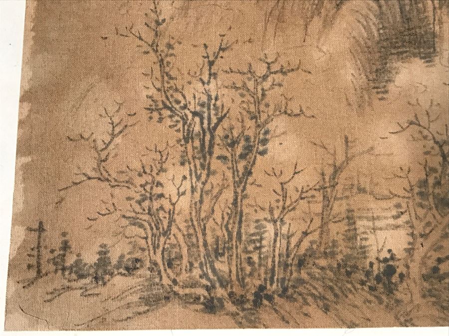 HUGE Collection Of 10 ORIGINAL Chinese Paintings In Embroidered Silk Album Stored Within A Rosewood Presentation Box - See All Photos [Photo 79]