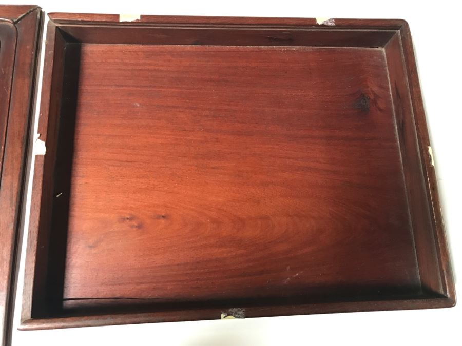HUGE Collection Of 10 ORIGINAL Chinese Paintings In Embroidered Silk Album Stored Within A Rosewood Presentation Box - See All Photos [Photo 27]