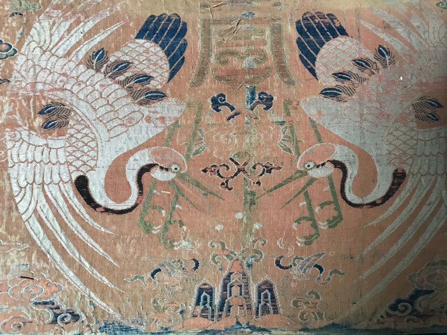 HUGE Collection Of 10 ORIGINAL Chinese Paintings In Embroidered Silk Album Stored Within A Rosewood Presentation Box - See All Photos [Photo 24]