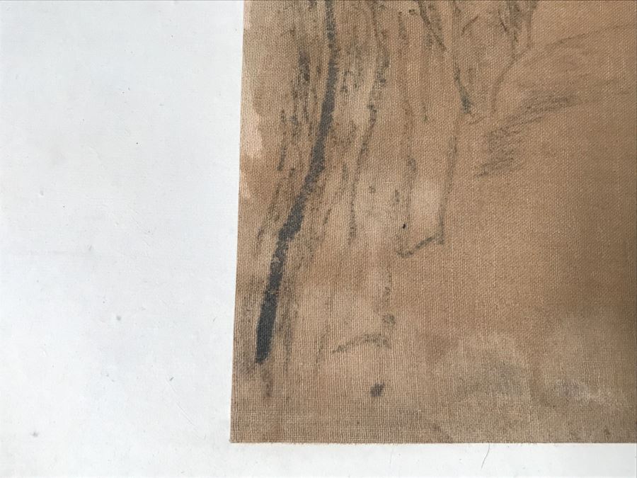 HUGE Collection Of 10 ORIGINAL Chinese Paintings In Embroidered Silk Album Stored Within A Rosewood Presentation Box - See All Photos [Photo 112]