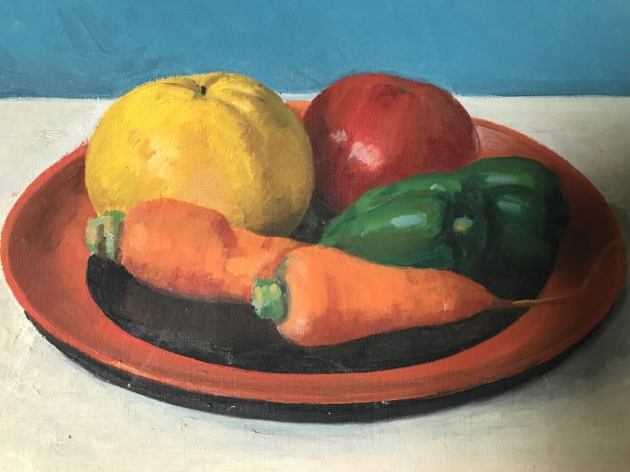 Original Still Life Oil Painting Unsigned Appealing Color Palette Nice Use Of Light [Photo 3]