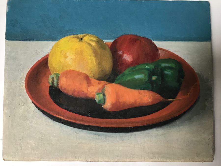 Original Still Life Oil Painting Unsigned Appealing Color Palette Nice Use Of Light