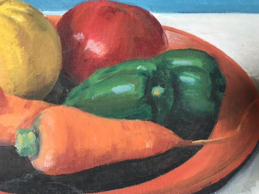 Original Still Life Oil Painting Unsigned Appealing Color Palette Nice Use Of Light [Photo 6]