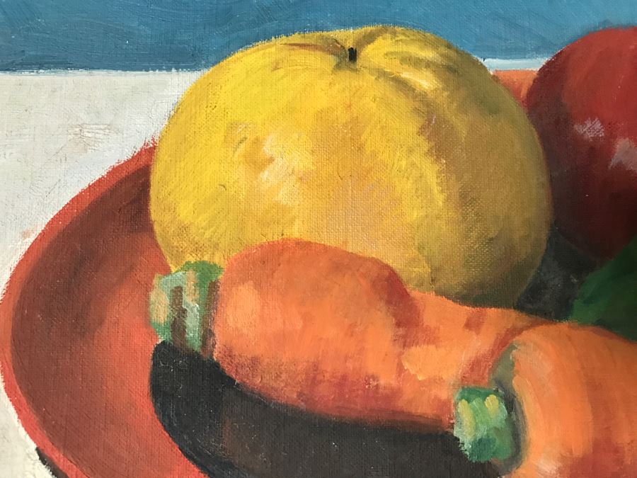 Original Still Life Oil Painting Unsigned Appealing Color Palette Nice Use Of Light [Photo 4]