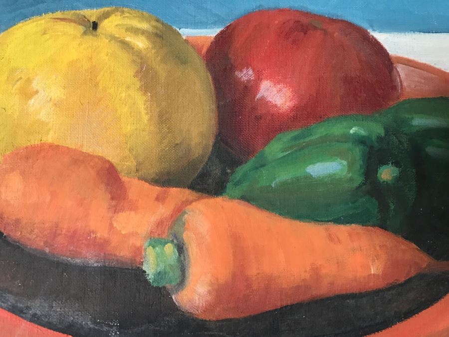 Original Still Life Oil Painting Unsigned Appealing Color Palette Nice Use Of Light [Photo 5]