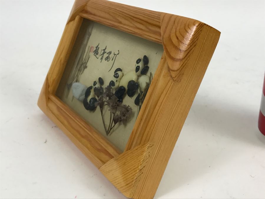 Signed Asian Artwork Of Pandas In Shadow Box Frame [Photo 10]