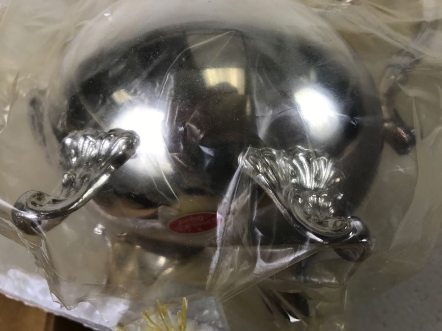 Like New Set Of Gorham Silverplate 4-Piece Coffee And Tea Set With Coffee Pot, Tea Pot, Creamer And Sugar In Original Box [Photo 6]