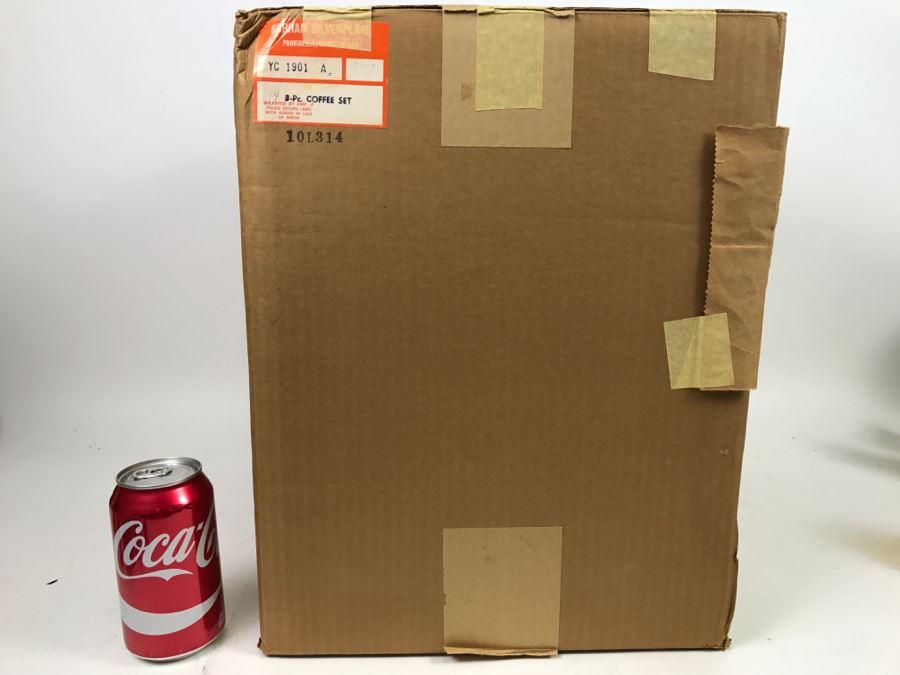 Like New Set Of Gorham Silverplate 4-Piece Coffee And Tea Set With Coffee Pot, Tea Pot, Creamer And Sugar In Original Box [Photo 2]