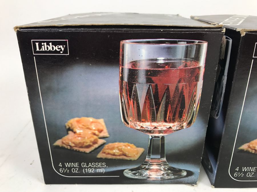 Set Of 8 Libbey Wine Glasses In Boxes [Photo 2]