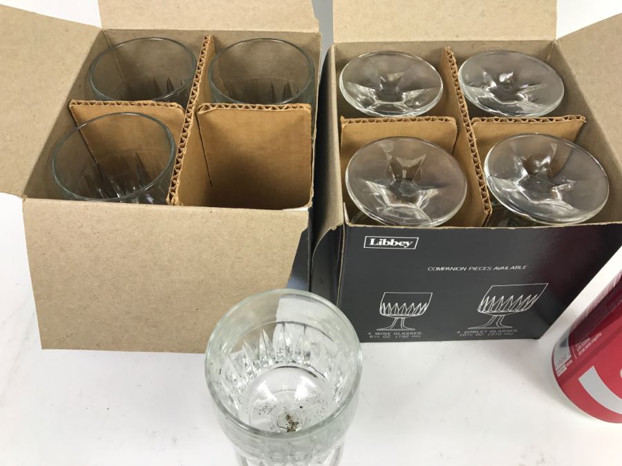 Set Of 8 Libbey Wine Glasses In Boxes [Photo 5]