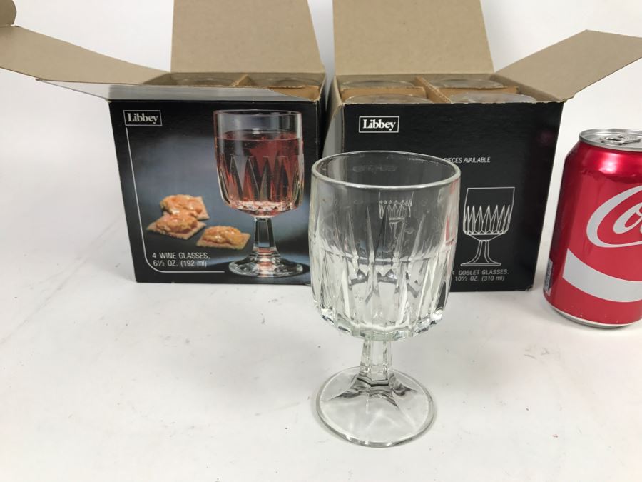 Set Of 8 Libbey Wine Glasses In Boxes [Photo 4]